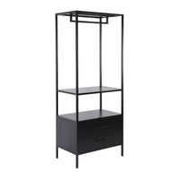 Mobile d'ingresso, appendiabiti in metallo con guardaroba e 2