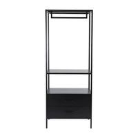 Mobile d'ingresso, appendiabiti in metallo con guardaroba e 2