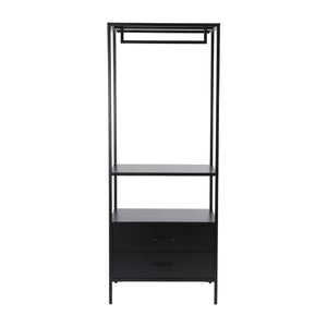 Mobile d'ingresso, appendiabiti in metallo con guardaroba e 2