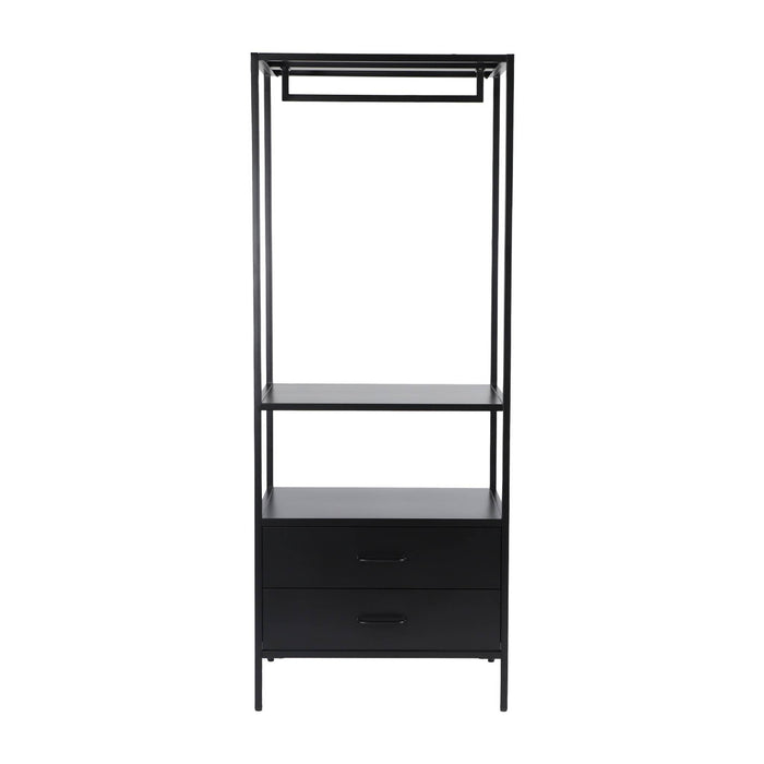 Mobile d'ingresso, appendiabiti in metallo con guardaroba e 2