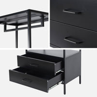 Mobile d'ingresso, appendiabiti in metallo con guardaroba e 2