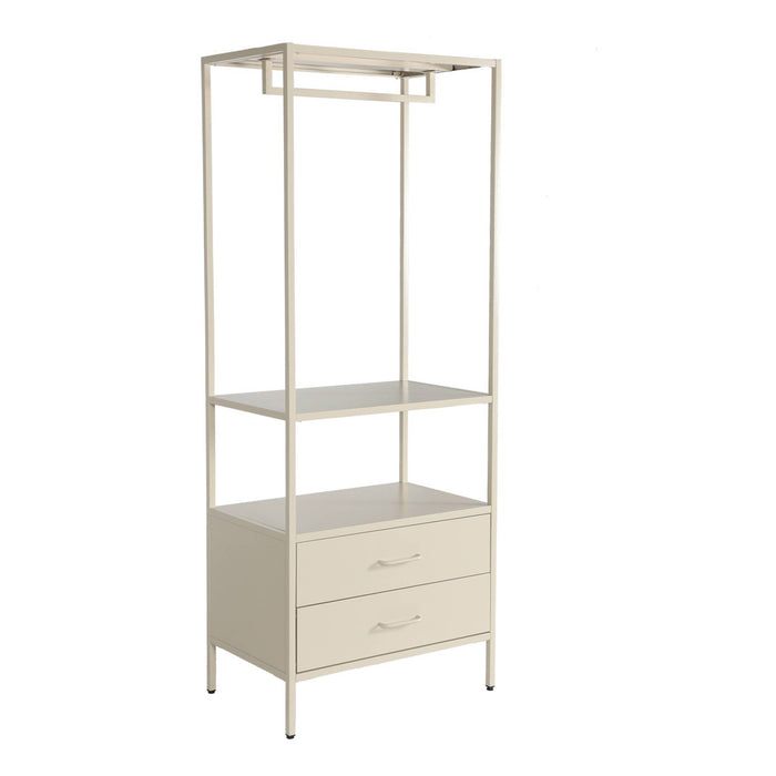 Mobile d'ingresso, appendiabiti in metallo con guardaroba e 2