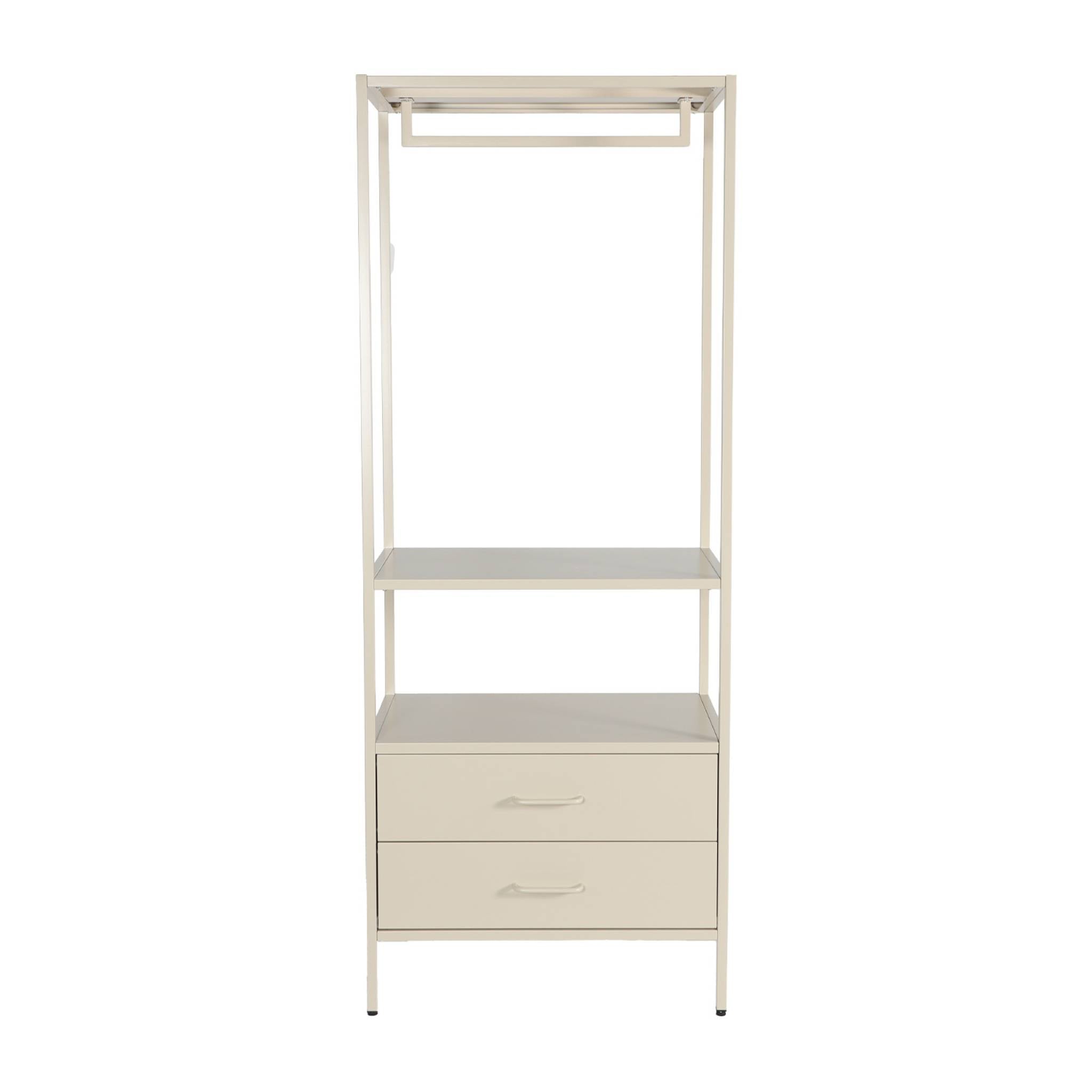 Mobile d'ingresso, appendiabiti in metallo con guardaroba e 2