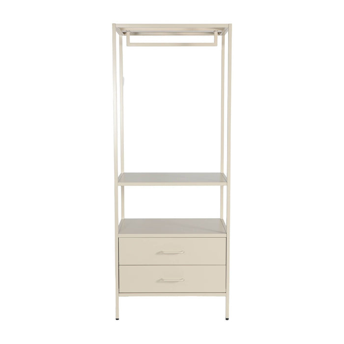 Mobile d'ingresso, appendiabiti in metallo con guardaroba e 2