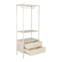 Mobile d'ingresso, appendiabiti in metallo con guardaroba e 2