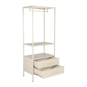 Mobile d'ingresso, appendiabiti in metallo con guardaroba e 2