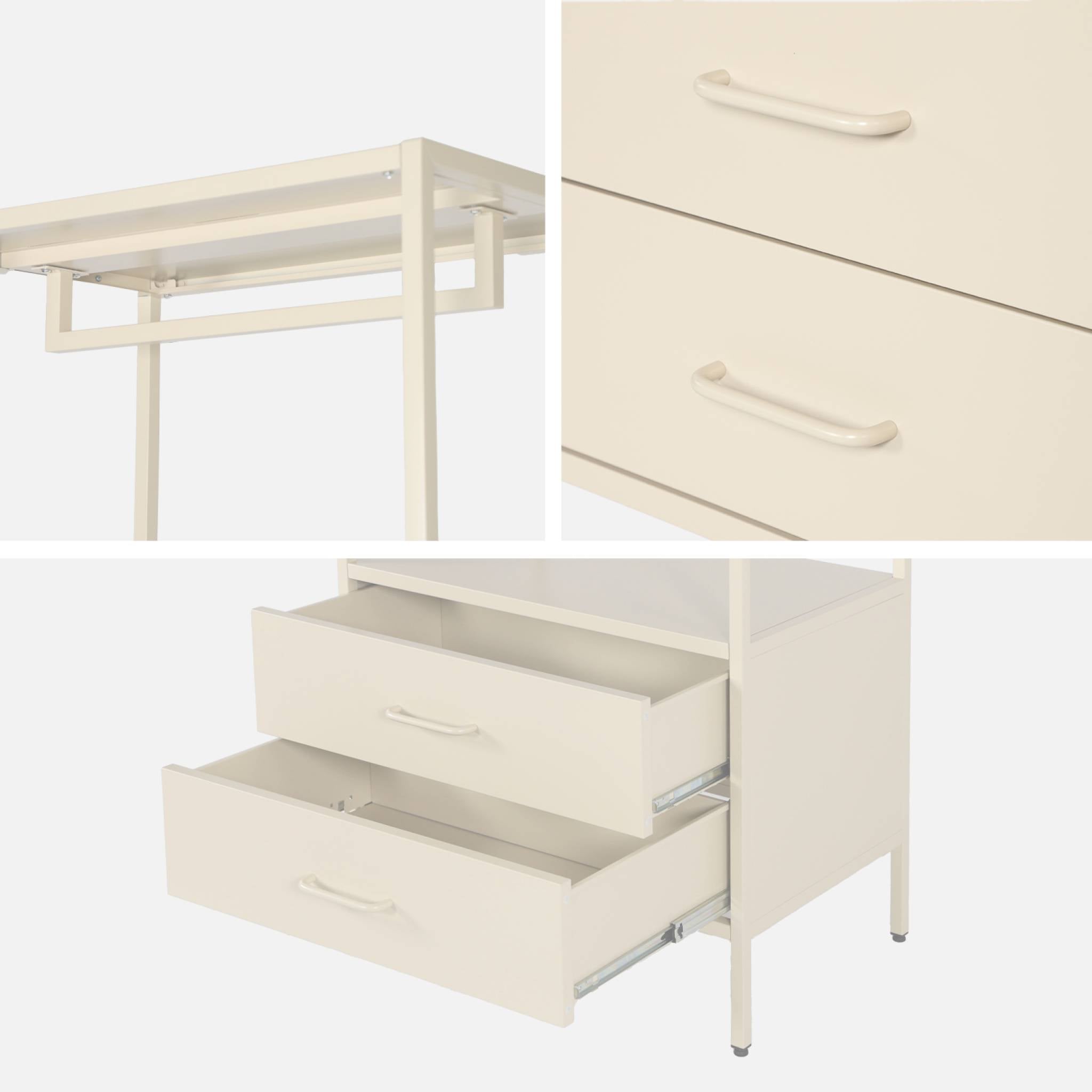 Mobile d'ingresso, appendiabiti in metallo con guardaroba e 2