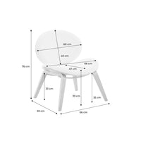 Poltrona con finiture effetto legno curvato e tessuto bouclé, quercia