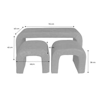 Panca e sgabelli impilabili bouclé, terracotta