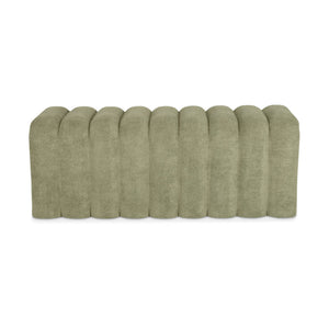 Panca, fine letto contemporaneo tessuto, verde