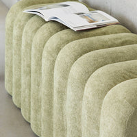 Panca, fine letto contemporaneo tessuto, verde