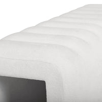 Panca, fine letto contemporaneo tessuto, bianco