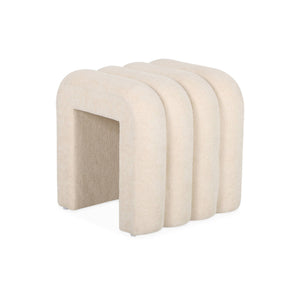 Pouf contemporaneo tessuto (set di 2), beige