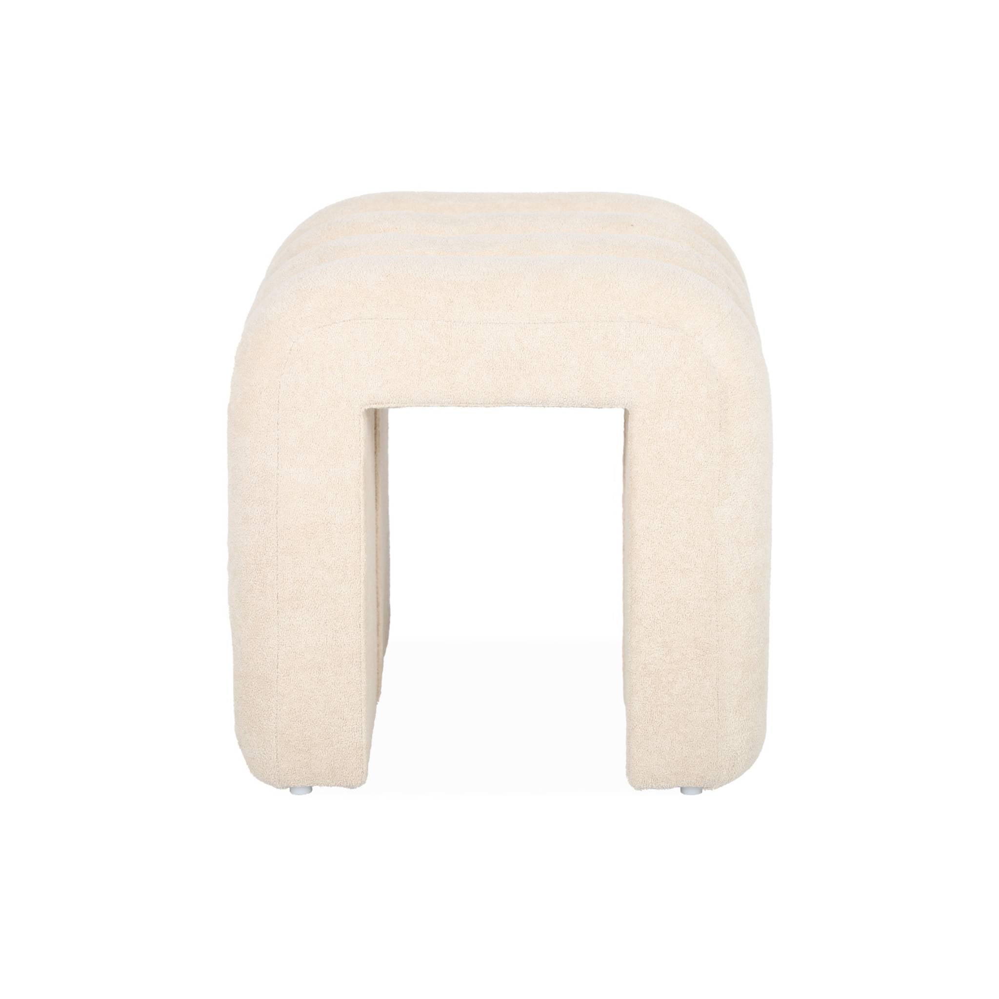 Pouf contemporaneo tessuto (set di 2), beige