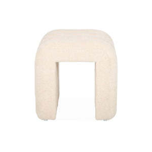 Pouf contemporaneo tessuto (set di 2), beige