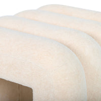 Pouf contemporaneo tessuto (set di 2), beige