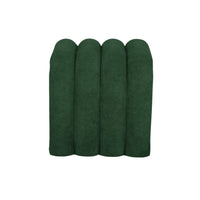 Set di 2 pouf contemporanei, tessuto, verde scuro
