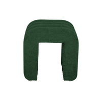 Set di 2 pouf contemporanei, tessuto, verde scuro