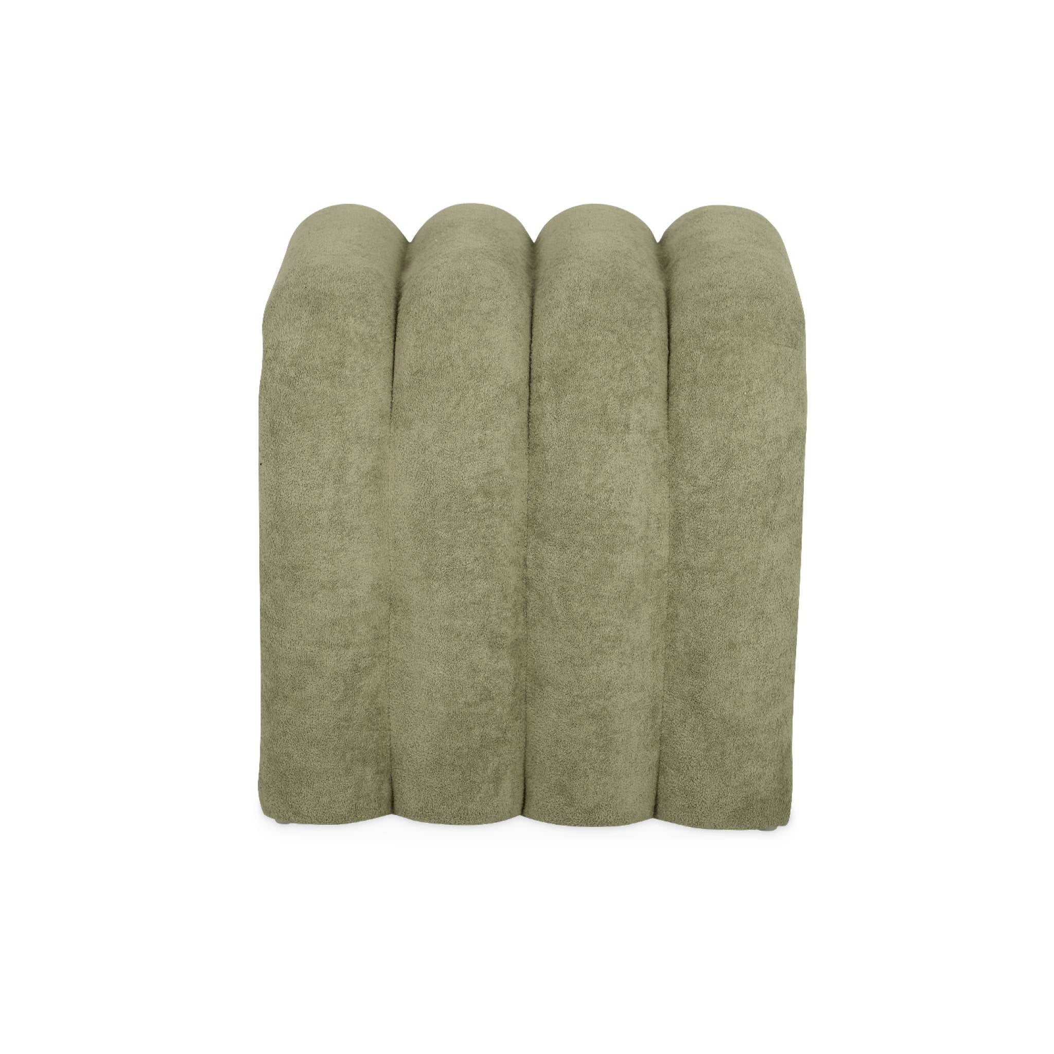 Pouf contemporaneo tessuto (set di 2), verde