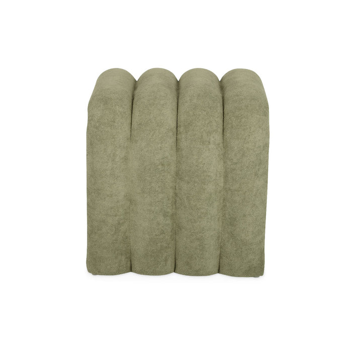 Pouf contemporaneo tessuto (set di 2), verde