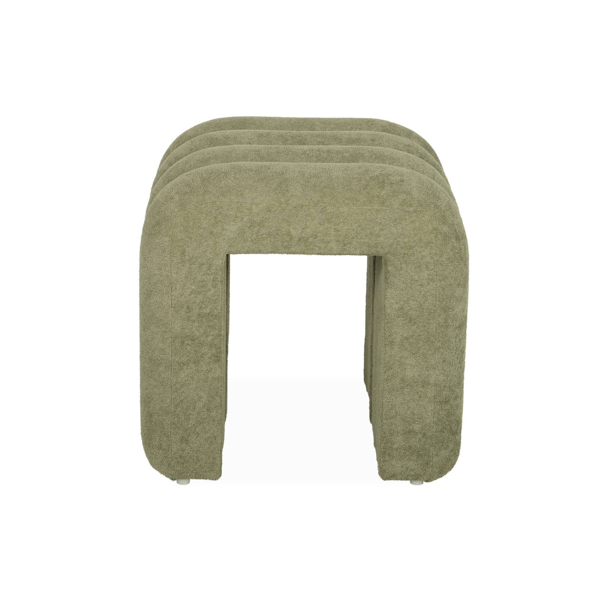 Pouf contemporaneo tessuto (set di 2), verde