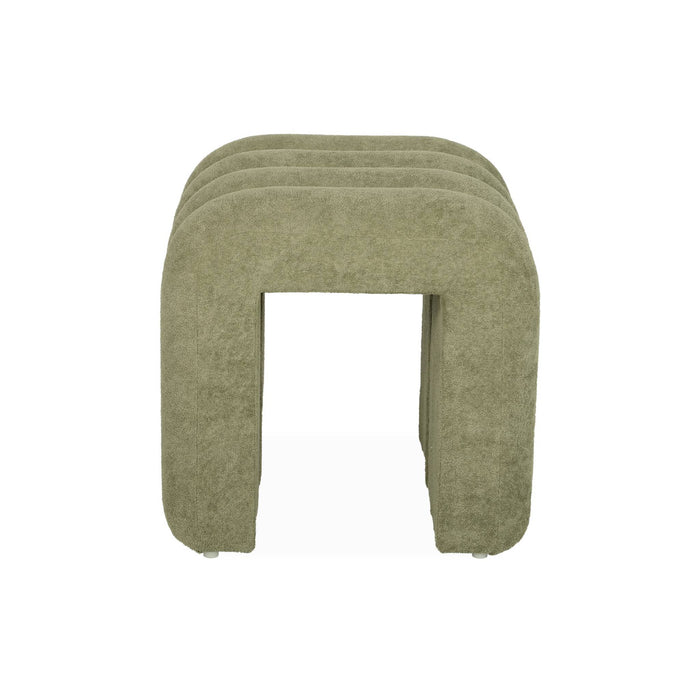 Pouf contemporaneo tessuto (set di 2), verde