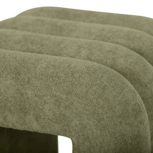 Pouf contemporaneo tessuto (set di 2), verde