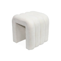 Pouf contemporaneo tessuto (set di 2), bianco