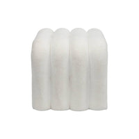 Pouf contemporaneo tessuto (set di 2), bianco