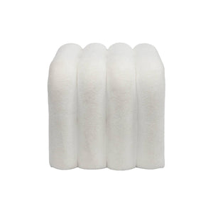 Pouf contemporaneo tessuto (set di 2), bianco