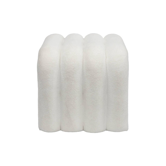 Pouf contemporaneo tessuto (set di 2), bianco