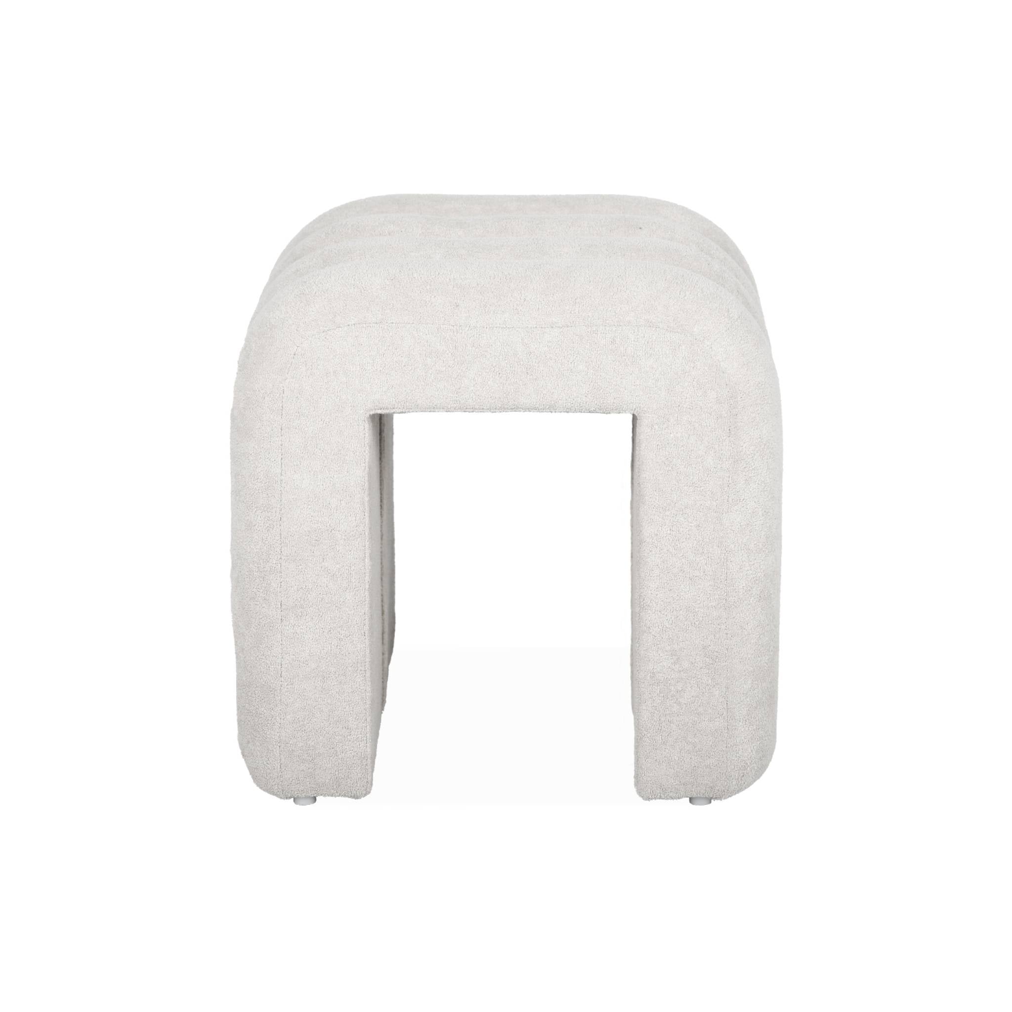 Pouf contemporaneo tessuto (set di 2), bianco