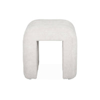 Pouf contemporaneo tessuto (set di 2), bianco