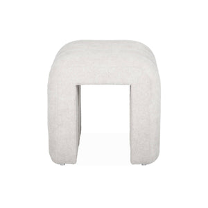 Pouf contemporaneo tessuto (set di 2), bianco
