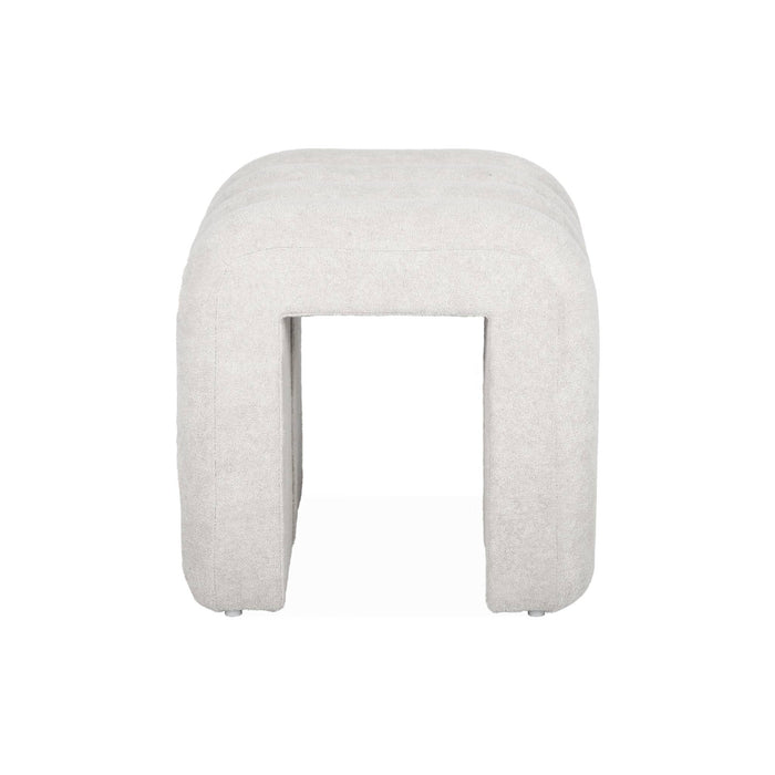 Pouf contemporaneo tessuto (set di 2), bianco