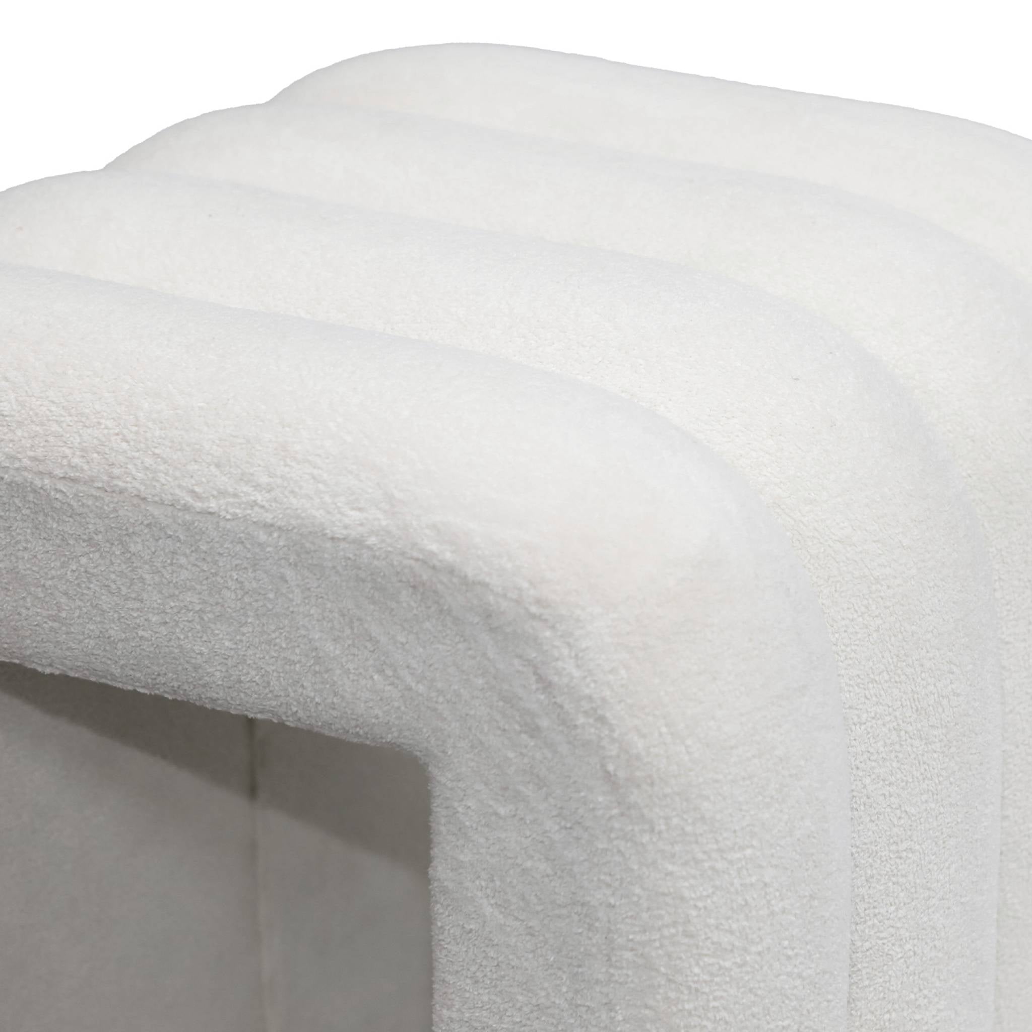 Pouf contemporaneo tessuto (set di 2), bianco