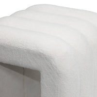 Pouf contemporaneo tessuto (set di 2), bianco