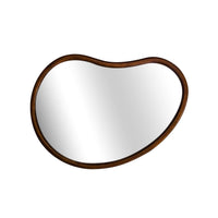 Specchio organico in legno di abete, 65cm, marrone