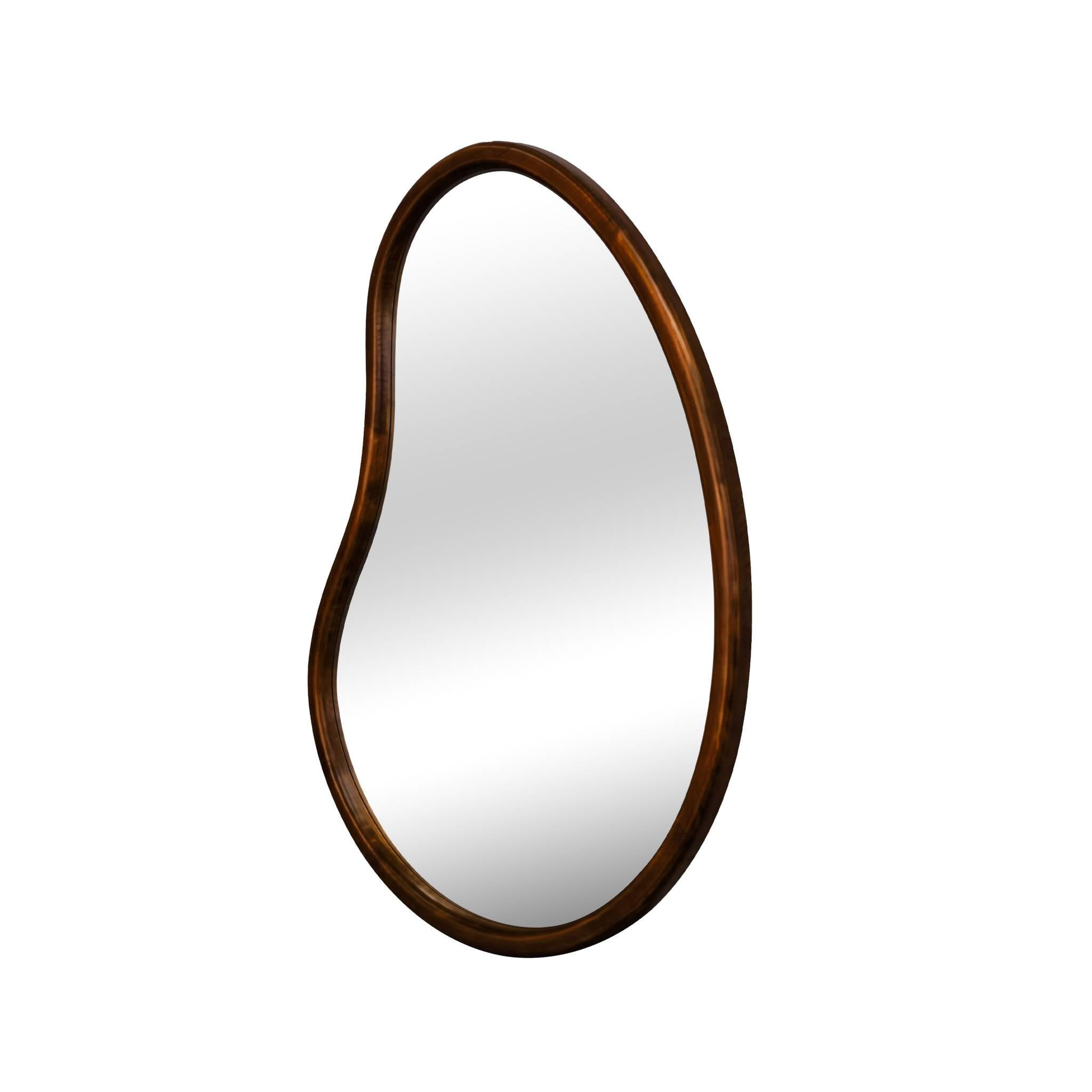 Specchio in legno di abete, 85cm, marrone