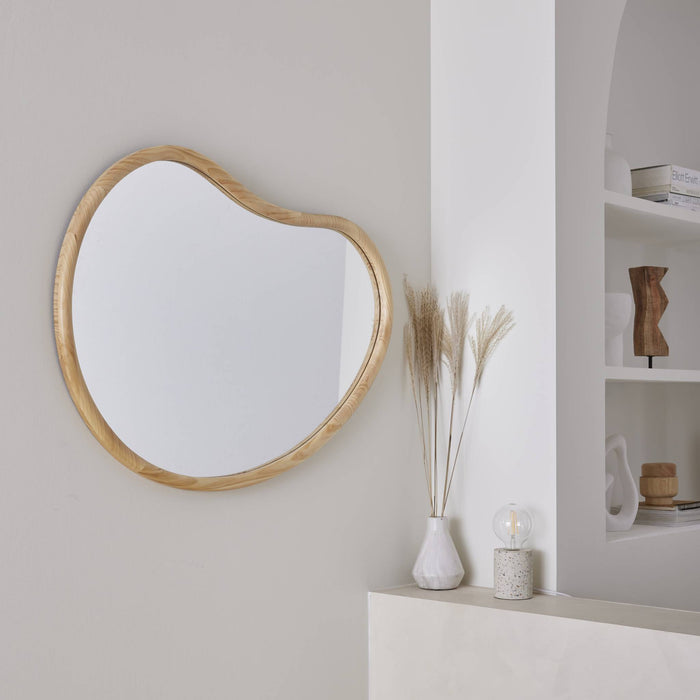 Specchio in legno di abete, 95cm, marrone naturale