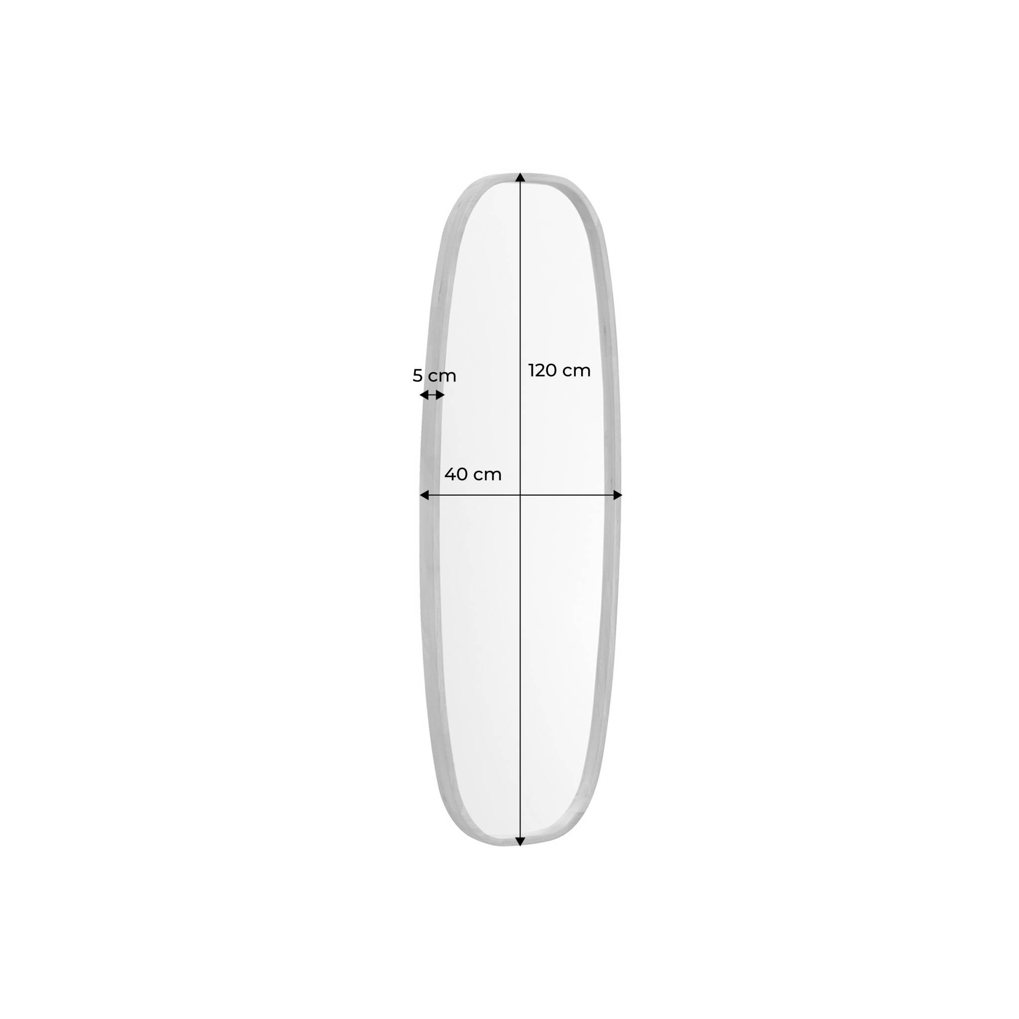 Specchio rettangolare in legno di gomma, marrone chiaro