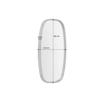 Specchio rettangolare in legno di gomma, marrone chiaro