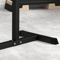 Sedia Romana Regolabile su 6 Posizioni con Maniglie Laterali, in Acciaio e PU, 110x70x95 cm, Nero