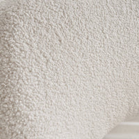 Sedia da ufficio bouclé con rotelle, bianco