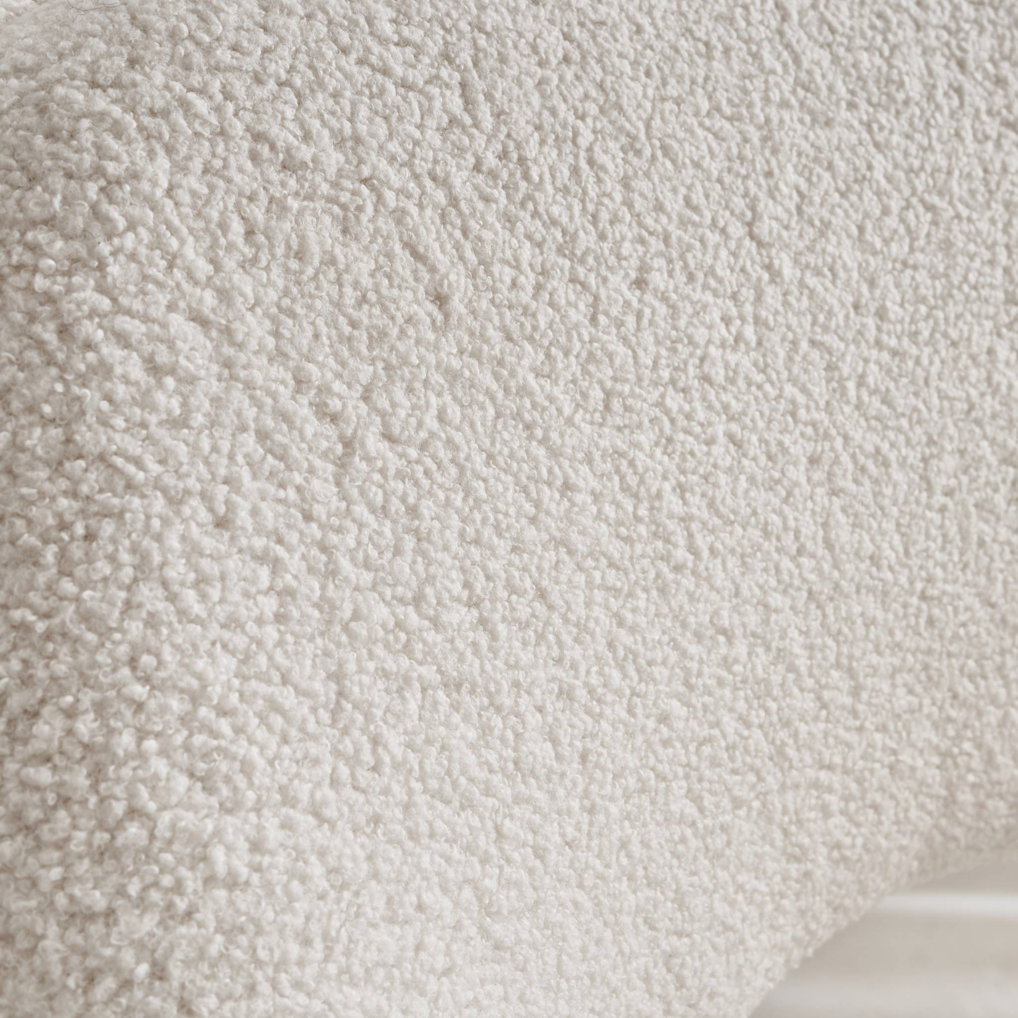 Sedia da ufficio bouclé con rotelle, bianco