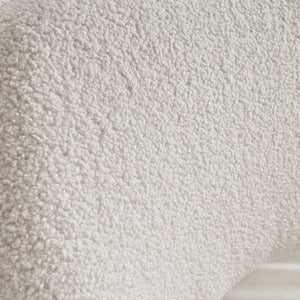 Sedia da ufficio bouclé con rotelle, bianco