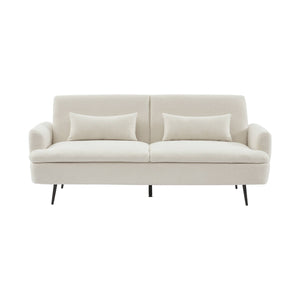 Divano letto 2-3 posti bouclé, bianco