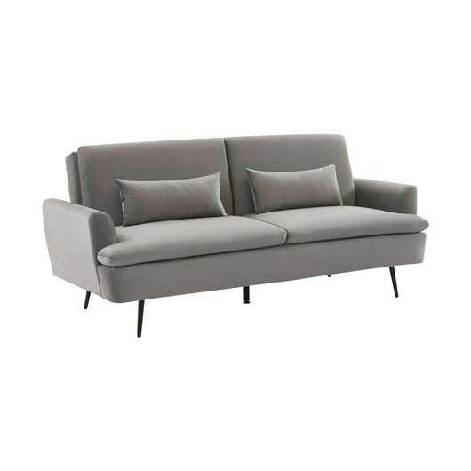 Divano letto 2-3 posti velluto, grigio