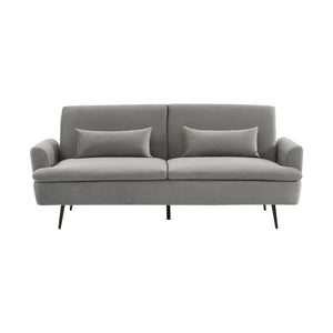 Divano letto 2-3 posti velluto, grigio