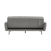 Divano letto 2-3 posti velluto, grigio